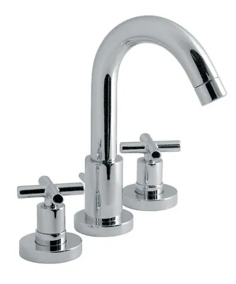 VADO ELEMENTS 3 HOLE DECK MOUNTED BASIN MIXER INC POP UP ELW-101-C/P £339rrp • £89.95