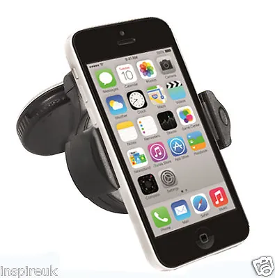 360° WINDSCREEN In CAR KIT MOUNT HOLDER CRADLE FOR APPLE IPHONE 5 4S TOUCH 5S 5C • £4.99