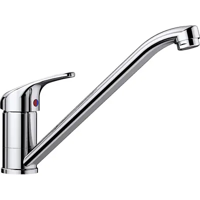 Sink Mixer Taps Swivel Spout Single Lever Tap Mono Chrome Faucet Modern Kitchen • £14.35