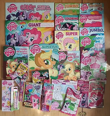 24 NEW My Little Pony Jumbo Coloring & Activity Books Crayons Pencils & MORE!! • $64.99