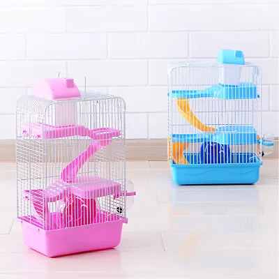 3 Tiers Castle Gorgeous Hamster Luxury Hamster Cage  Mouse Cage Animal Play Home • £11.99