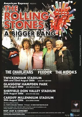 The Rolling Stones - A Bigger Bang UK Tour Dates '06 - Full Size Magazine Advert • £5.99