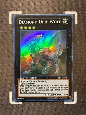 Diamond Dire Wolf - CT10-EN012 - Super Rare - Yugioh • $3.50