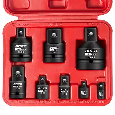 BOEN 8 Piece Impact Socket Adapter And Reducer Set 1/4  3/8  1/2  3/4  Drive... • $47.99
