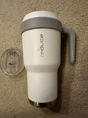 Reduce COLD 1 Mug Tumbler 40 Oz Stainless Steel White Grey Gray Dishwasher Safe • $5.50