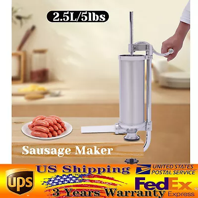 5 Lbs Stainless Steel Sausage Stuffer Vertical Sausage Maker Meat Filler Machine • $39.90