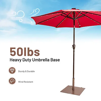 $130.30 • Buy Heavy Duty Umbrella Base Parasol Stand Portable Outdoor Sun Beach Patio Square