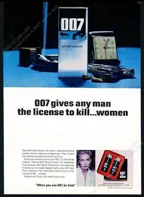 1965 007 After Shave License To Kill Women Vintage Colgate Print Ad • $9.99