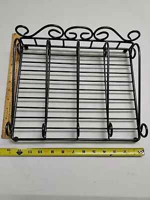 Iron Flatware Caddy Utensils Holder Kitchen Pantry Black Decorate Steel Wire  • $8