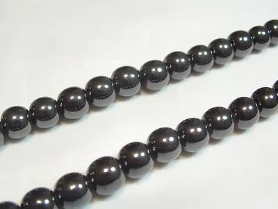 16  String X Magnetic Hematite Beads : HEMMAG05 - 10mm Round • £1.99