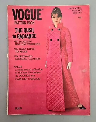 VOGUE Pattern Book : December 1964 - January 1965 Vintage Fashion  • $24.99