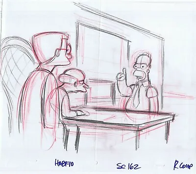 Simpsons Homer Burns 2006 Original Art W/COA Animation Production Pencils R Comp • $999.95