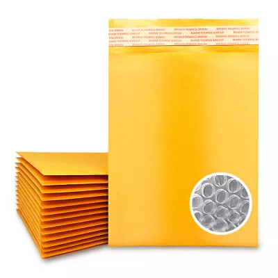 #000 4x8 Poly Kraft Tuff Bubble Mailers Self Sealing Padded Envelopes Shipping • $5.95