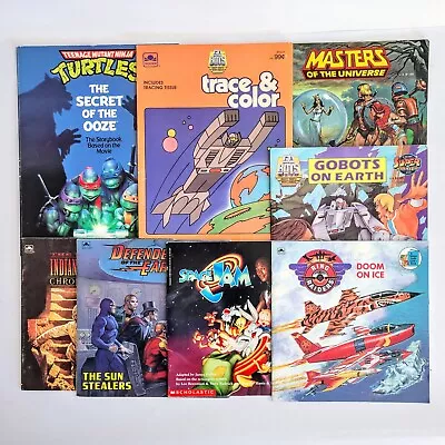 Vintage 80s 90s Childrens Picture Book Lot MOTU TMNT Go Bots Space Jam • $16.99