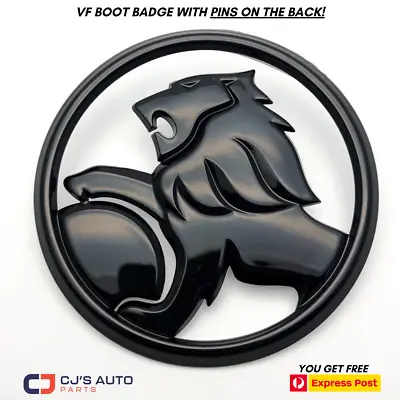 Holden Lion Gloss Black Rear Boot Badge Fits VF SS SV6 Calais Commodore Sedan • $27.16