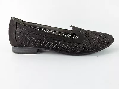 Jana Softline Black Fabric Slip On Perforated Shoes Uk 3.5 Eu 36 • £16.99