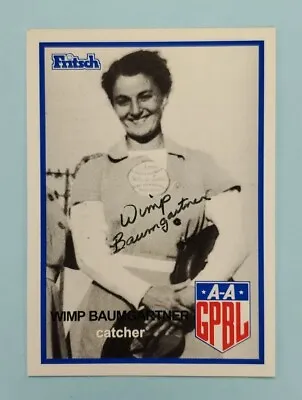 1995/96 Fritsch AAGPBL Mary   Wimp   Baumgartner Signed Auto #2 Card • $39.99