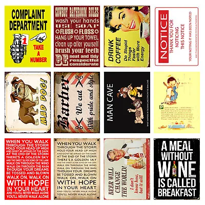£8.36 • Buy Funny, Retro Metal Signs/Plaques, Cool Novelty Gift, Quotes 5