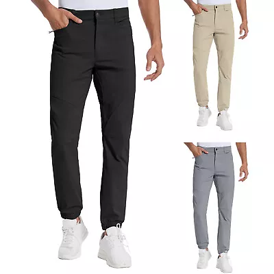 Men's Stretch Dress Pants Waterproof Slim Fit Hiking Joggers Chino Work Trousers • $24.99