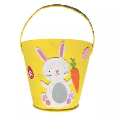 £3.89 • Buy Easter Baskets, Buckets, Egg Hunt Accessories - Felt Bucket Yellow Bunny