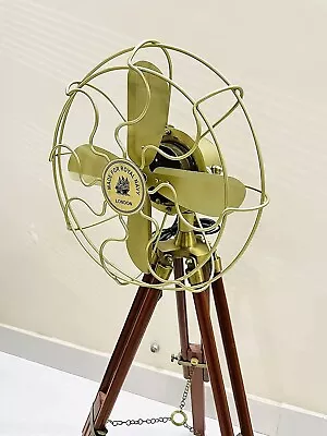 Antique Electric Floor Fan With Tripod Stand Decor Item For Guest Room & Office • $275.40