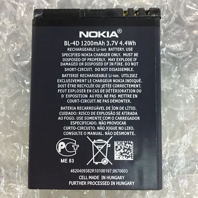 New Battery BL-4D 1200mAh For Nokia BL 4D N97 Mini N8 E5-00 Not Applicable 808 • $7.79