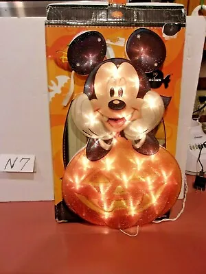 19  Disney Mickey Mouse & Pumpkin Halloween Window  Lighted Sculpture   • $29.99