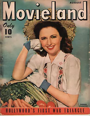 Movieland August 1943 Gene Tierney Rita Hayworth Ingrid Bergman Bing Crosby • $20.69