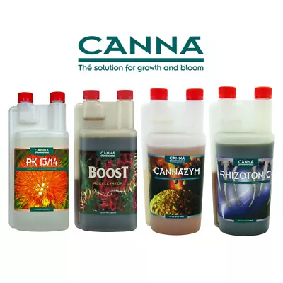 Canna Additives Boost Rhizotonic Pk 13/14 Cannazym Flush Start Calmag 1l 5l 250 • £9.95