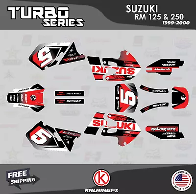 Graphics Kit For SUZUKI RM125 RM250 1999 2000 99 00 Turbo Series- Red • $87.99