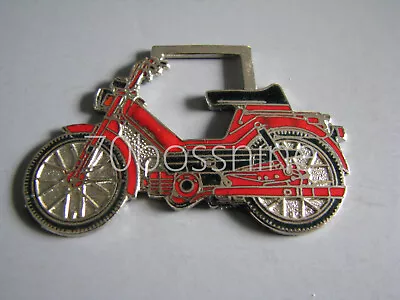EARLY HONDA SCOOTER 2 1/8 X1 3/8  CLOISONNE MOTORCYCLE KEY FOB KEY CHAIN • $15.50