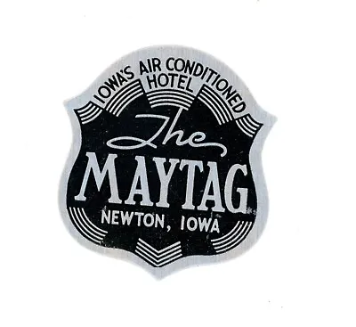 1930's The Maytag Hotel Newton Iowa Vintage Poster Stamp F148E • $17.25