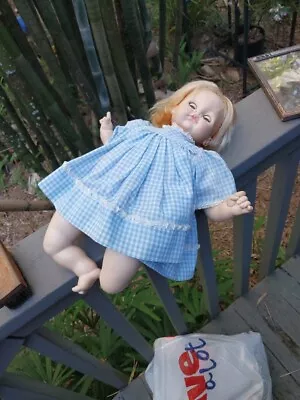 Vintage Madame Alexander Large 18  Plastic Rubber Baby Girl Doll Sleepy Eyes • $35