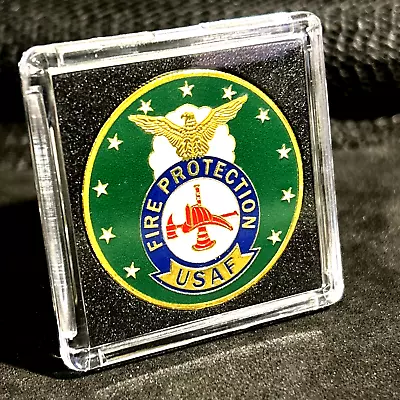 Air Force FIRE PROTECTION Challenge Coin -MILITARY FIREFIGHTER - W/Case! • $13.98