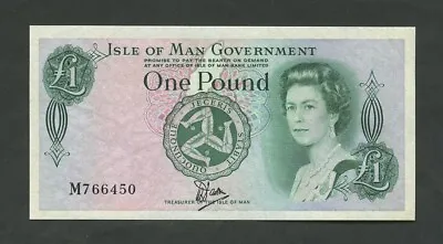 ISLE Of MAN £1 1983 QEII Tyvek Krause 38  Uncirculated World Paper Money • $65