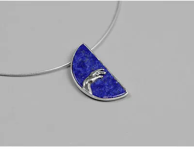 Unique Solid 925 Silver Jewelry Ethnic Hand Of God Gemstone Pendant For Women • £15.49