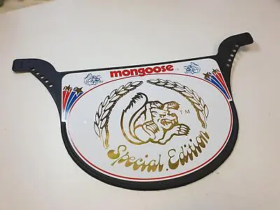 Mongoose SPECIAL EDITION Race Plate - On Black Plate - Old School BMX • $71.50