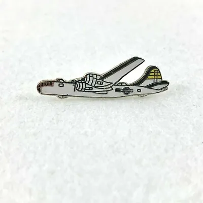 Military Aviation Lapel Pin: B-29 Bomber. White & Yellow W/ Silver Trim. 1.5  • $8.45