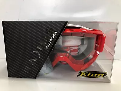 Klim Radius Moto Goggle - Nemesis Red Clear - 3049-000-000-002 • $33.99