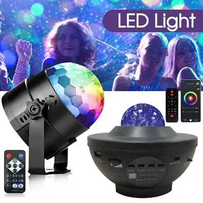 $13.49 • Buy LED Galaxy Starry Night Light Projector Ocean USB RGB Disco Ball DJ Party Light
