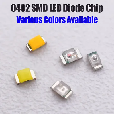 2/5 Pcs 0402 SMD LED Emitting Diode Chip Warm White Red Green Blue Yellow Orange • $11.79