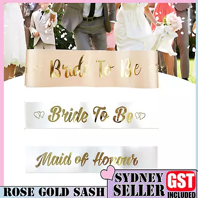 6 Styles Gold Team Bride Hens Party Sash Sashes Night Bachelorette Bridal Sash • $3.55