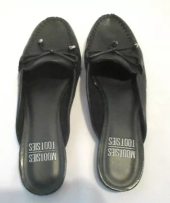 MOOTIES TOOTSIES Black Leather MOSWITCHITUP Loafer Sandals Size 6M (NIB) • $30