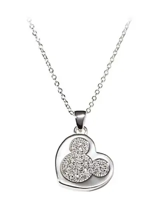 Disney Arribas✿Pave Heart Necklace Mickey Mouse Made Wit Crystals From Swarovski • $17.98