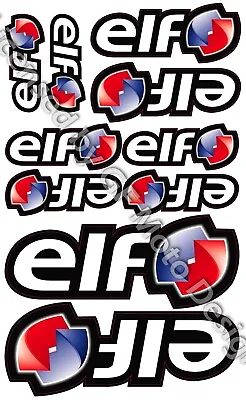 Kawasaki ZX10R Superbike ELF Oils Sponsor Motorcycle Stickers 10 Stickers  • £7.69