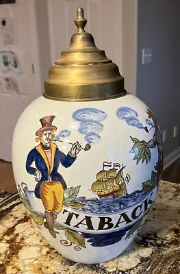 Taback Original Delft Polychrome Tobacco Jar Circa 1760 • $1499