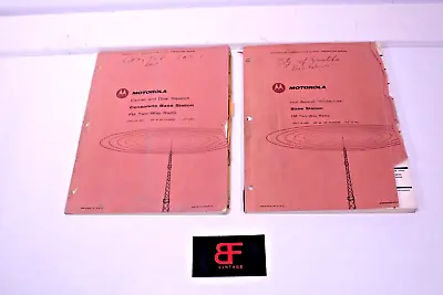 Two Motorola Dual Squelch And Consolette Base Station Instruction Manuals MN351 • $24.99