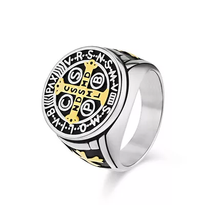 Hip Hop Stainless Steel Casting Rings The Exorcist Titanium Steel Ring For Men • $13.49