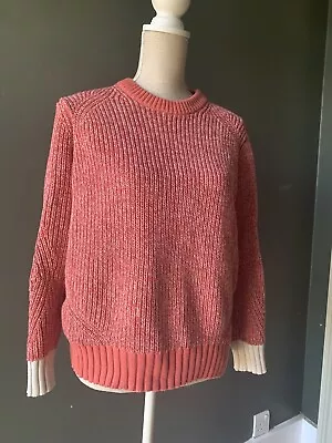 Ladies M&S Collection Jumper Terracotta Sunset & Cream Festival Boho Size Chic M • £5