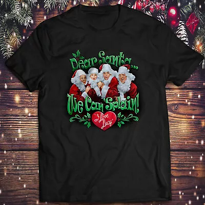 Classic I Love Lucy Christmas Shirt Lucille Ball Unisex Movie Tee Santa Claus • $17.95